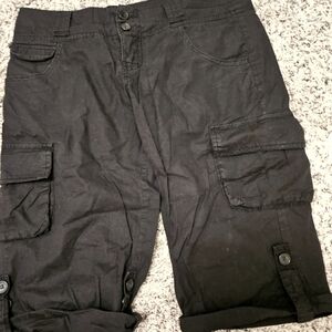 Black Cargo Shorts for Women
